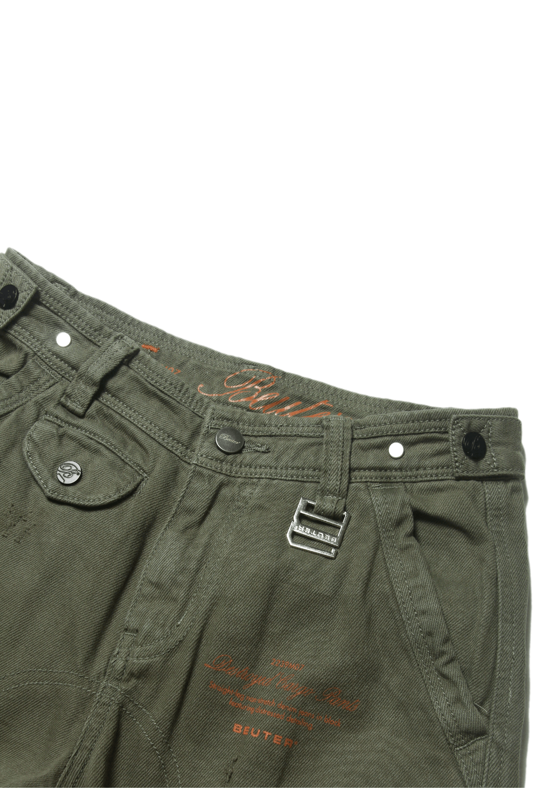 BEUTER STONE GREEN CARGO SHORT