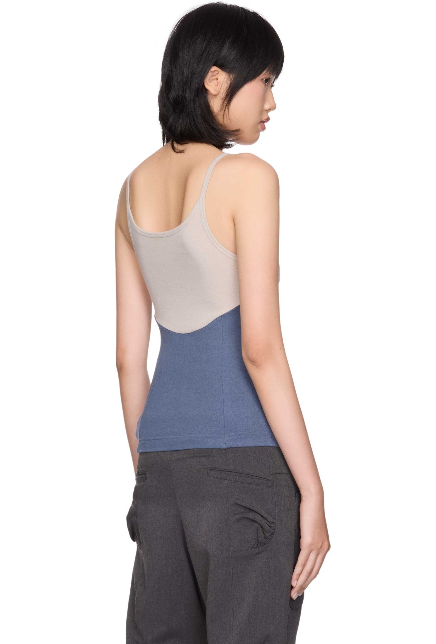 WMNS BEUTER® ZIP UP STEEL BLUE TANK TOPS