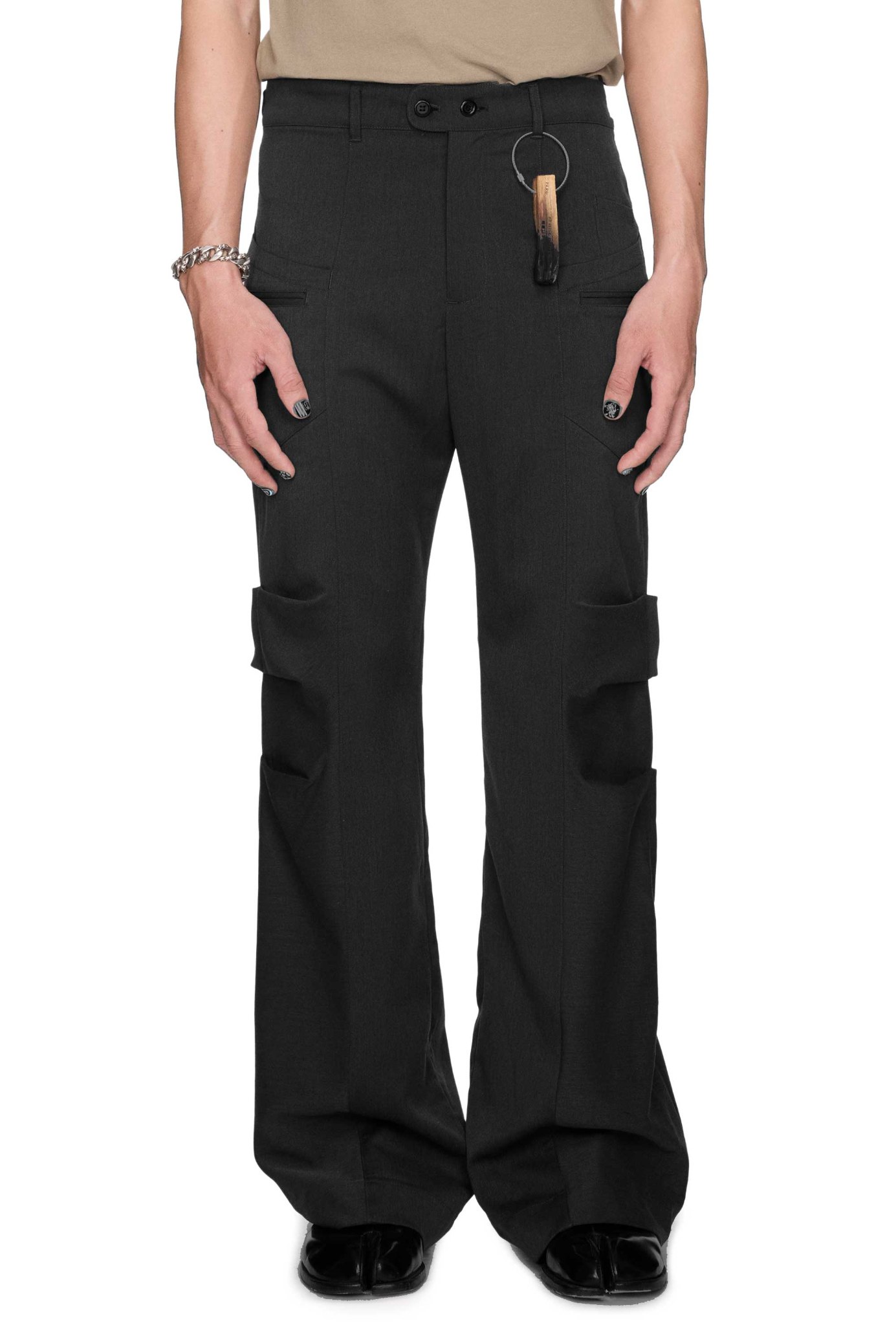 BEUTER® BLACK FLARE TROUSERS