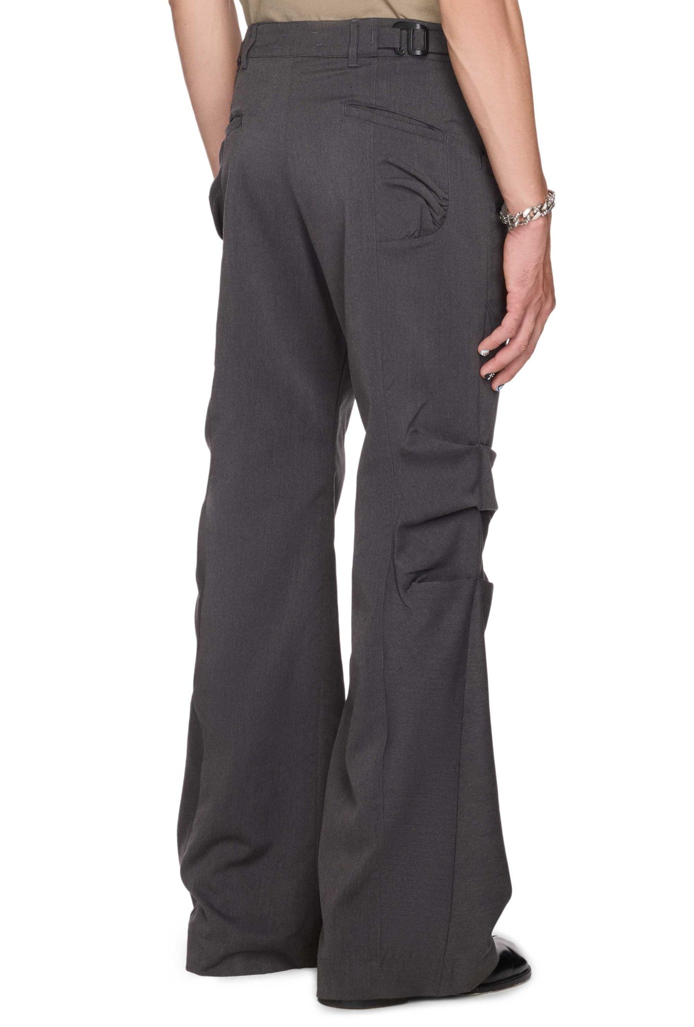 BEUTER® GREY MELANGE FLARE TROUSERS