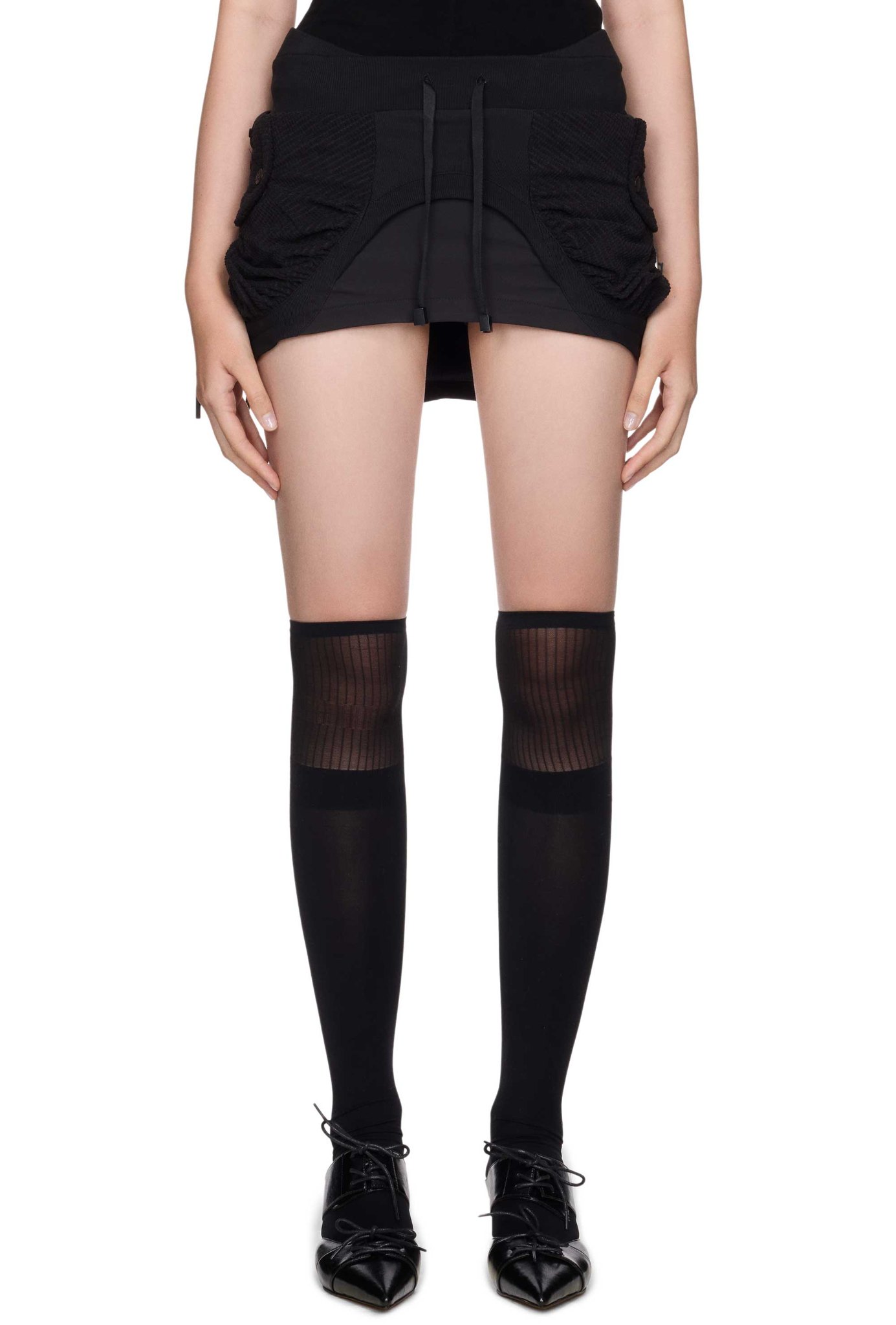 WMNS BEUTER® BLACK MULTIFAB MINI SKIRT