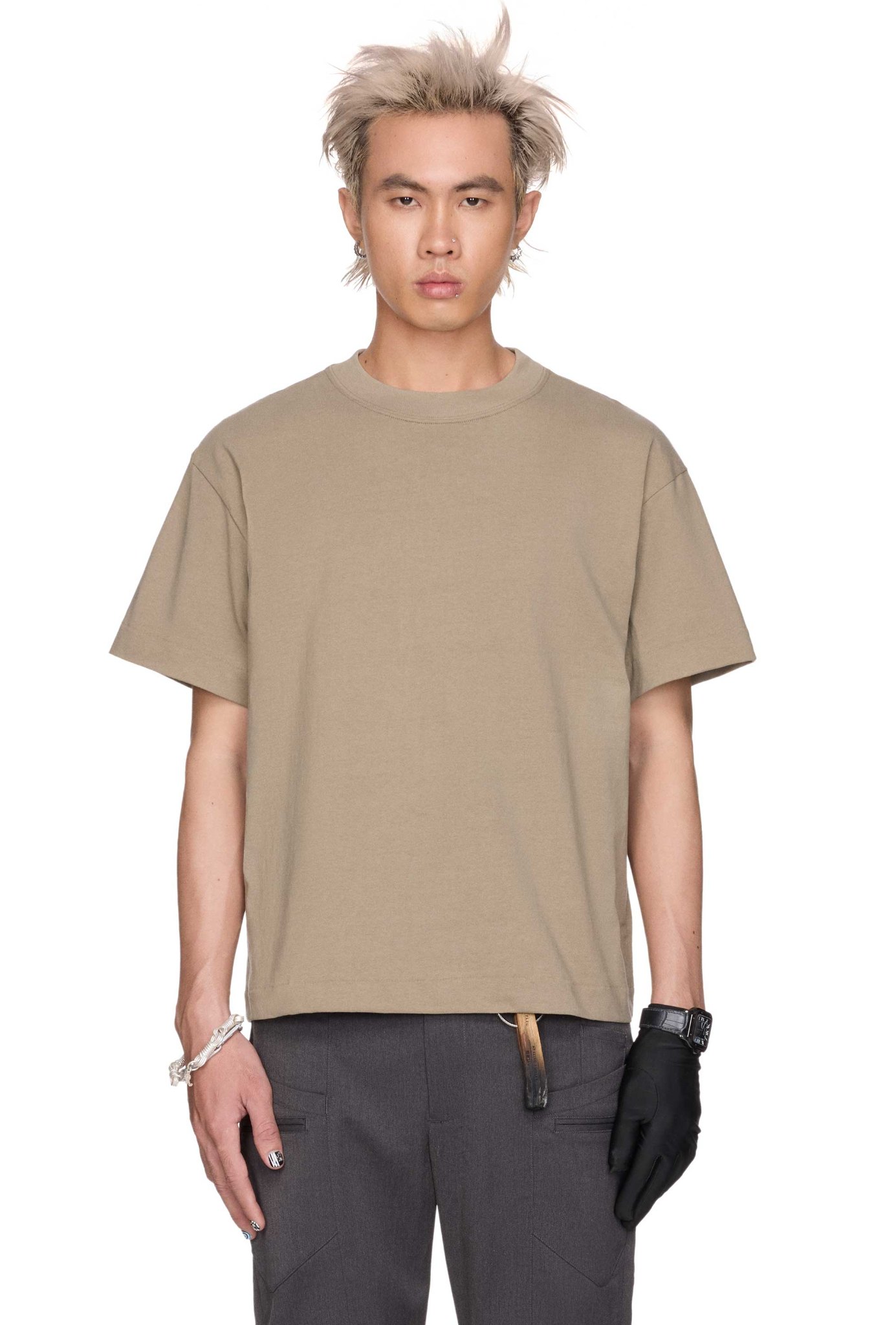 BEUTER® BLANK FELDGRAU BOXY T-SHIRT