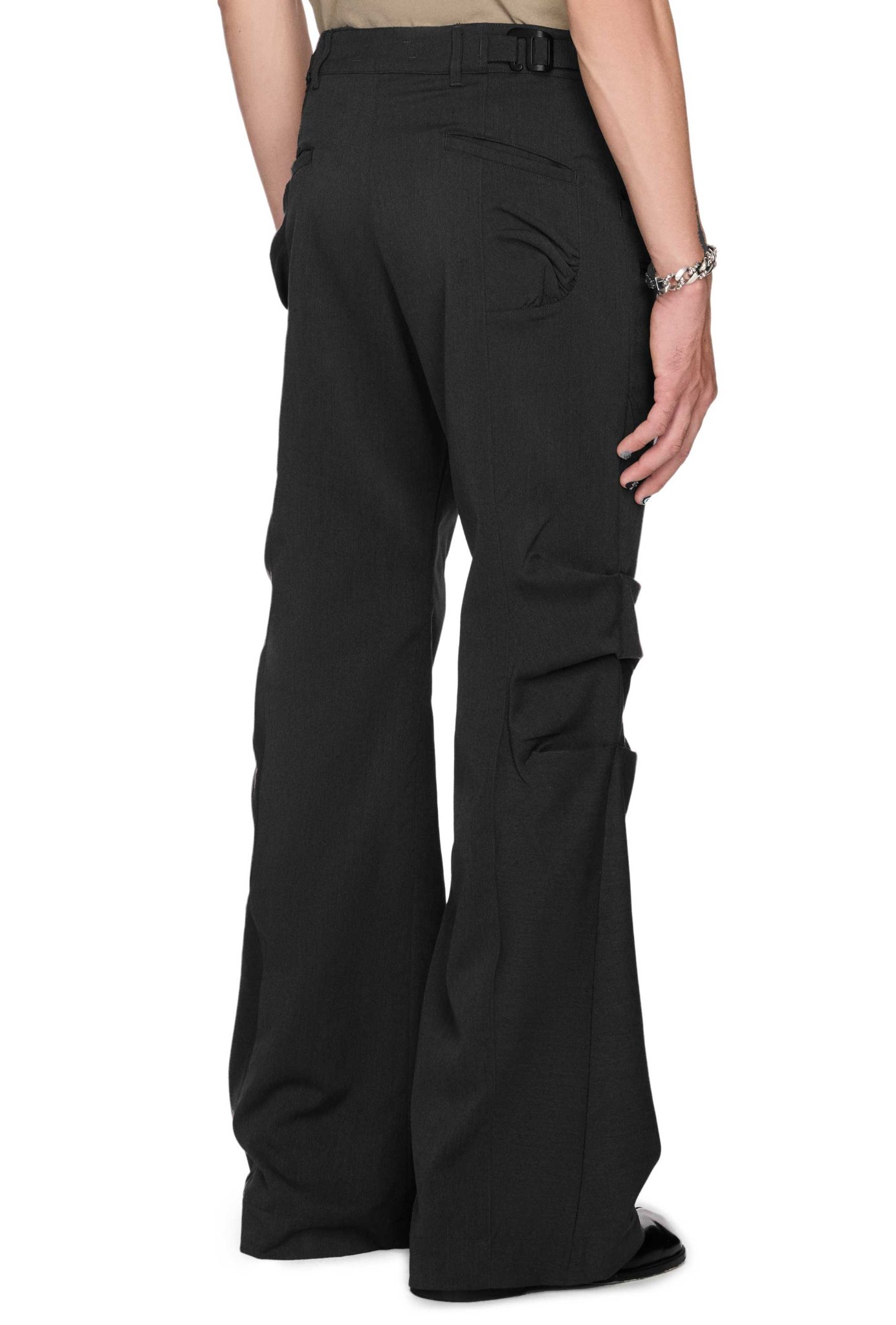 BEUTER® BLACK FLARE TROUSERS