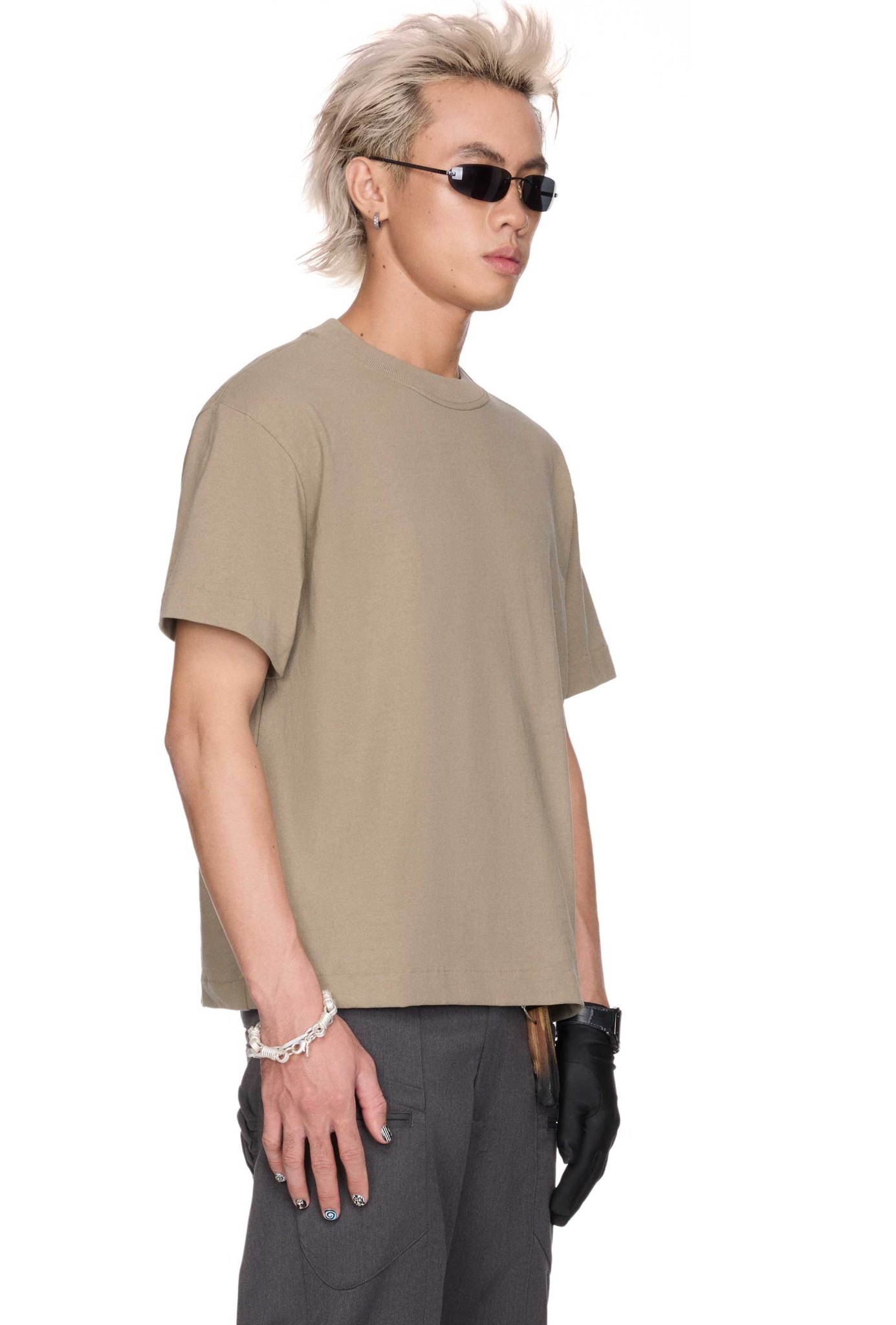 BEUTER® BLANK FELDGRAU BOXY T-SHIRT