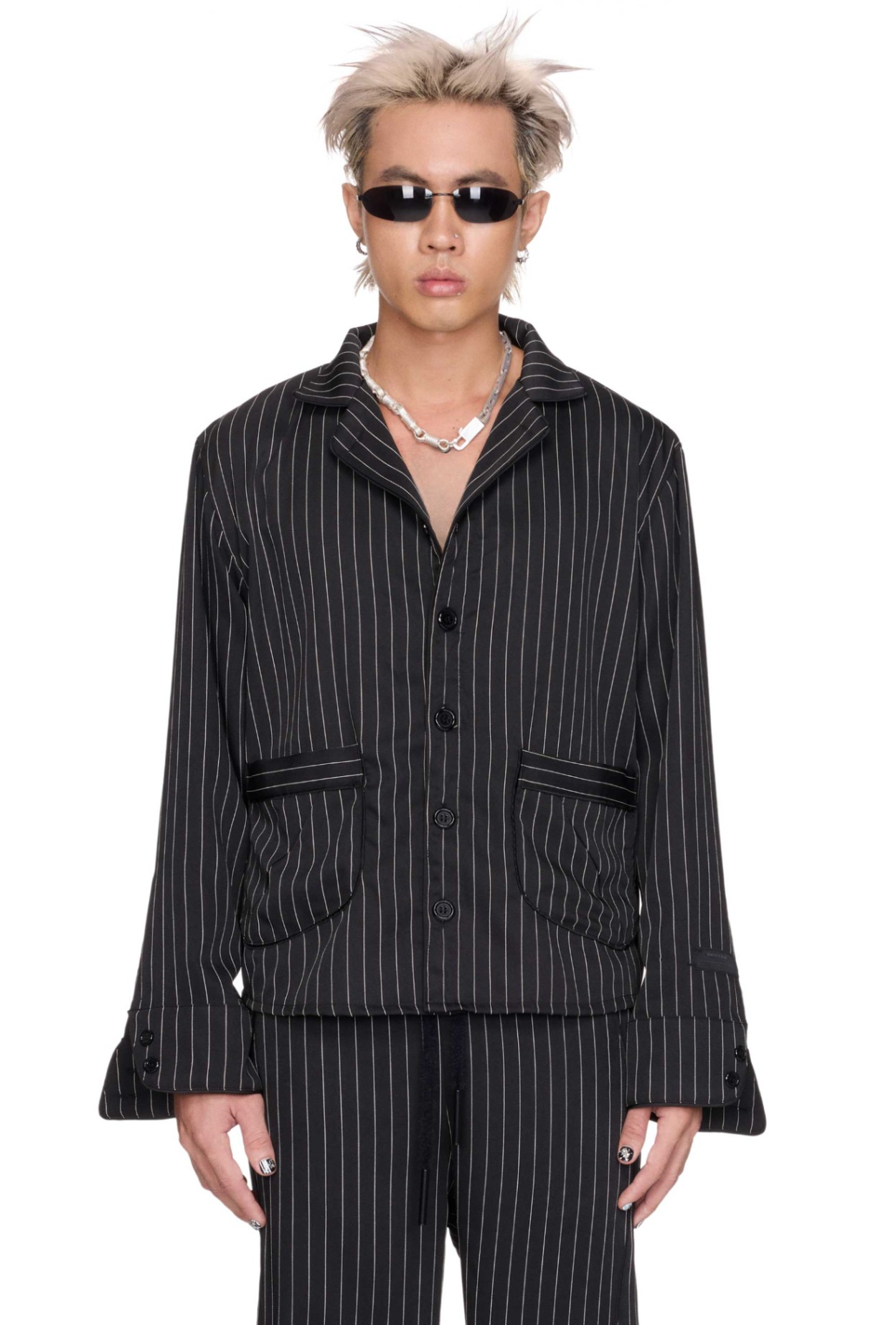 BEUTER® BLACK STRIPES BOXY PYJAMA SHIRT