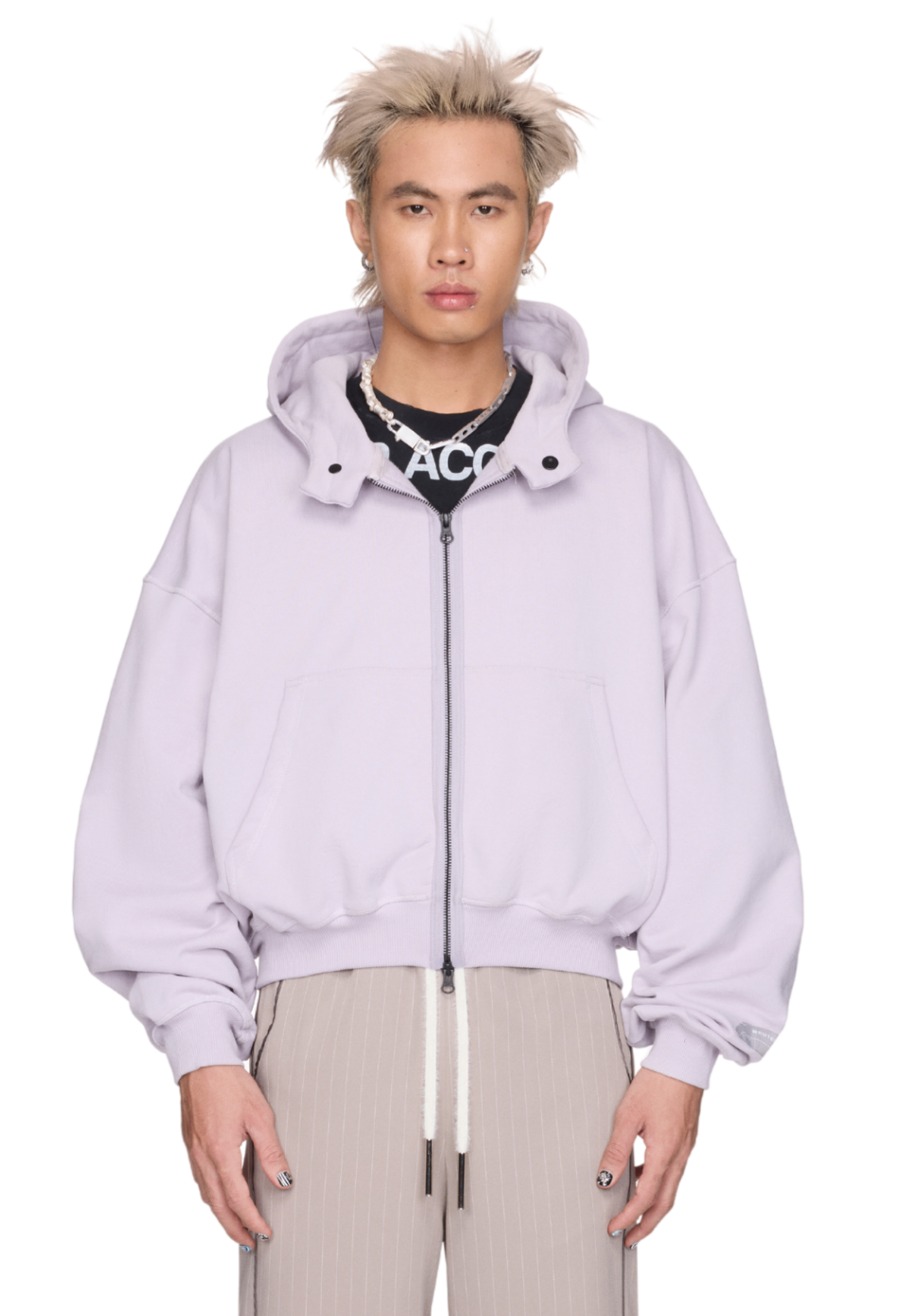 BEUTER® HEATHER BOXY ZIP HOODIE