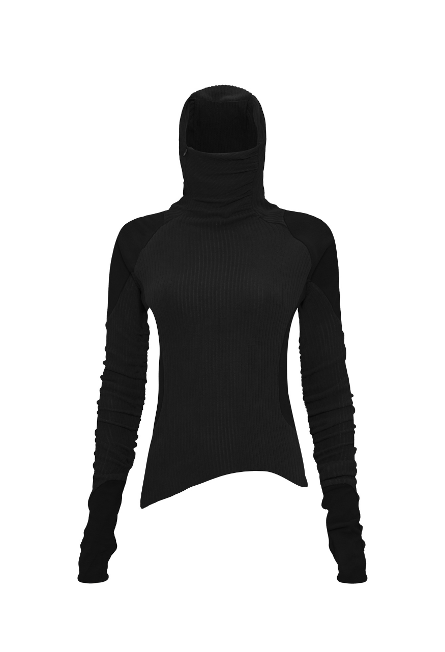 WMNS BEUTER® BLACK BALACLAVA HOODIE