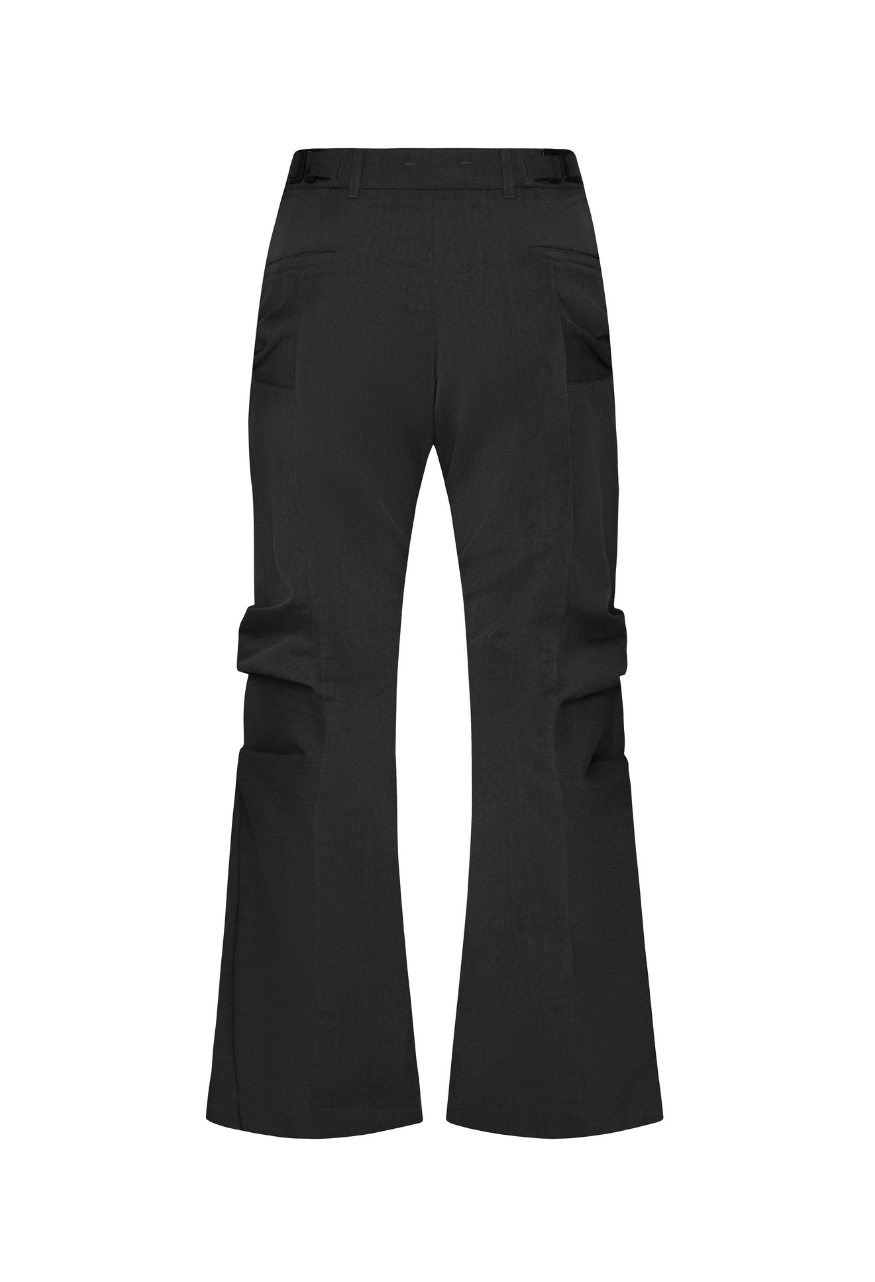 BEUTER® GREY MELANGE FLARE TROUSERS