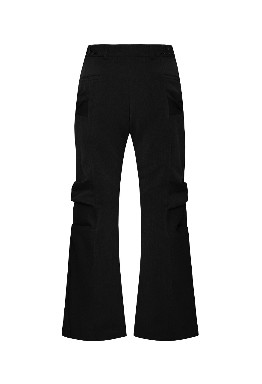 BEUTER® BLACK FLARE TROUSERS