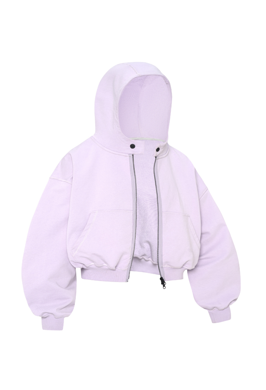 BEUTER® HEATHER BOXY ZIP HOODIE