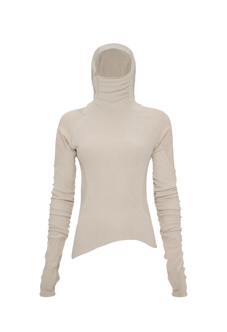 WMNS BEUTER® GREIGE BALACLAVA HOODIE