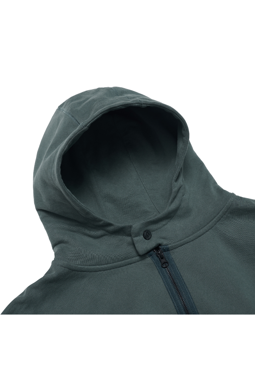 BEUTER® MIDNIGHT GREEN BOXY ZIP HOODIE