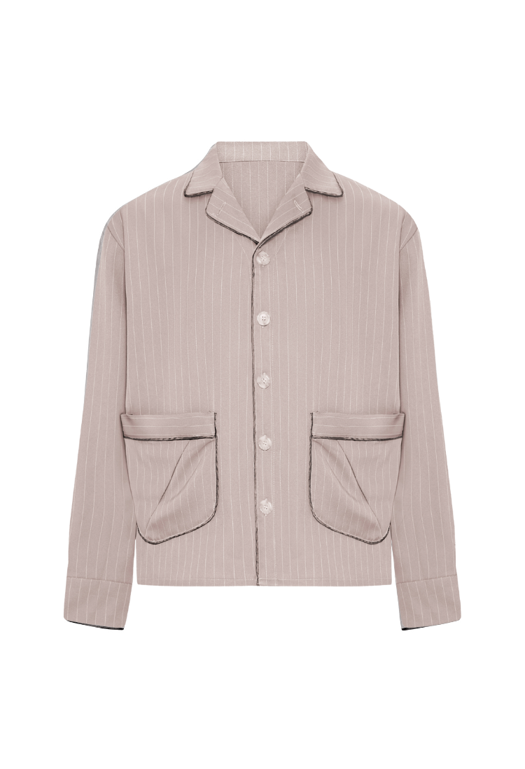 BEUTER® GREY STRIPES BOXY PYJAMA SHIRT