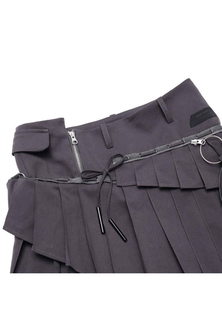 WMNS BEUTER® GREY PLEATED MIDI SKIRT