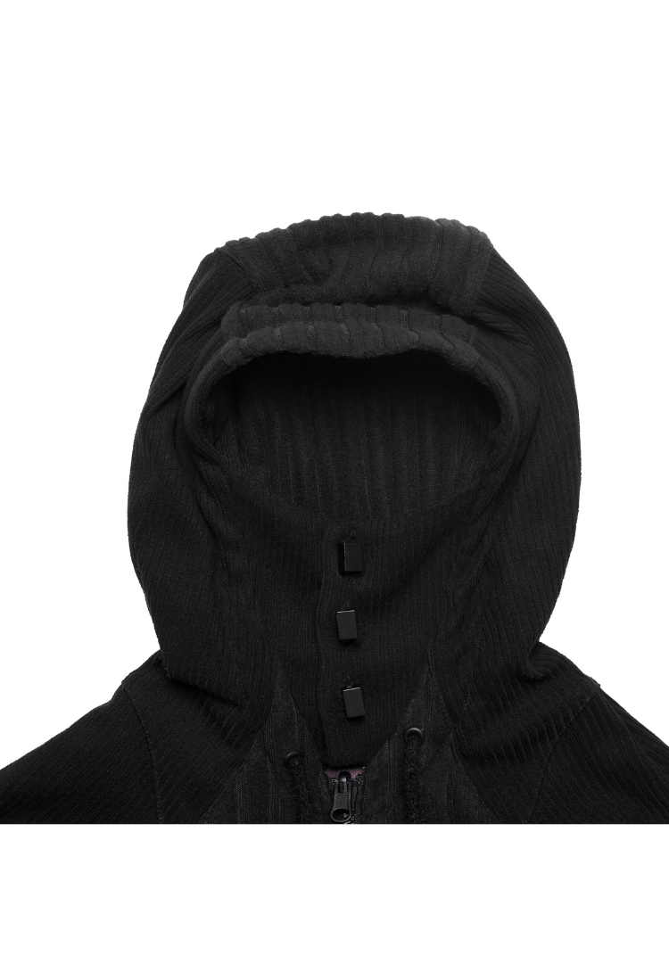 BEUTER® BLACK PANELED RIVERSIBLE HOODIE