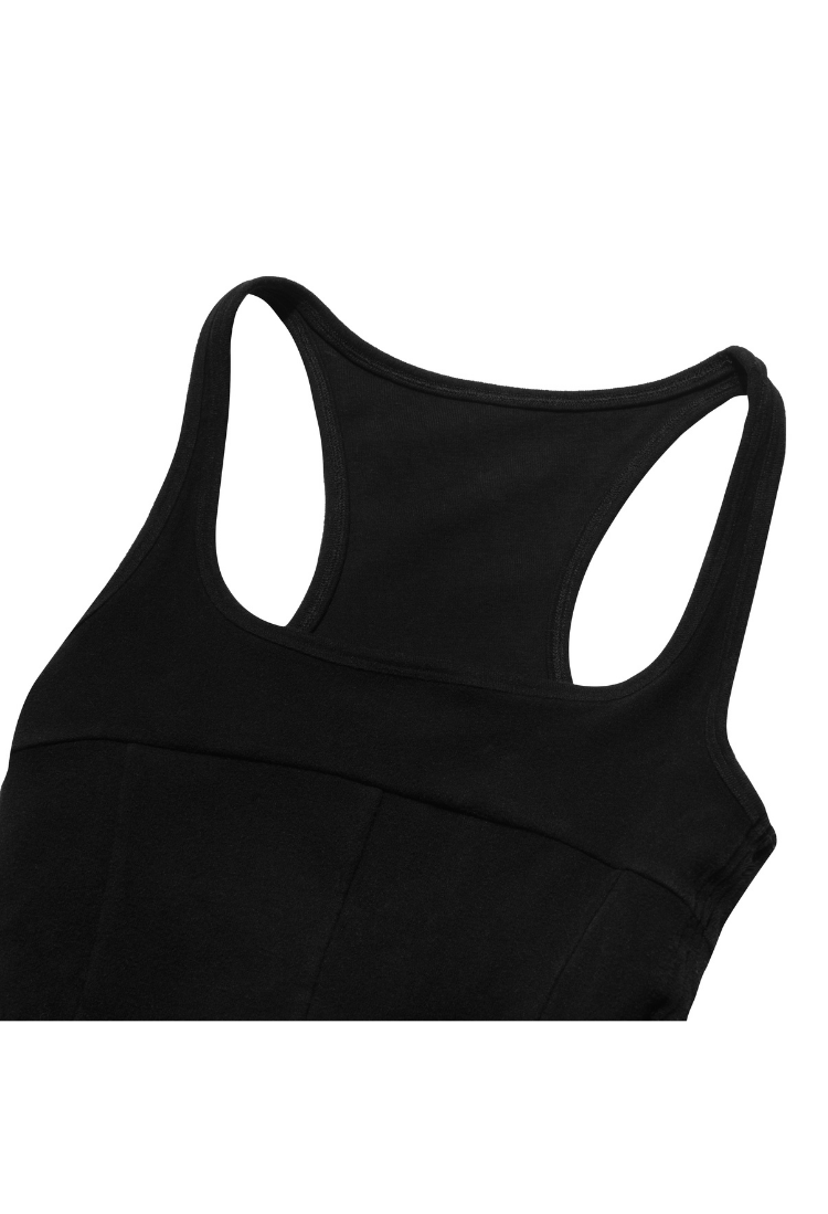 WMNS BEUTER® ZIP UP BLACK TANK TOPS