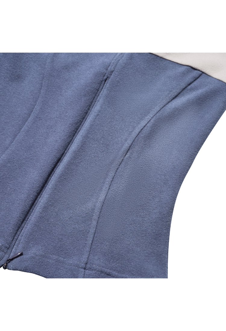 WMNS BEUTER® ZIP UP STEEL BLUE TANK TOPS