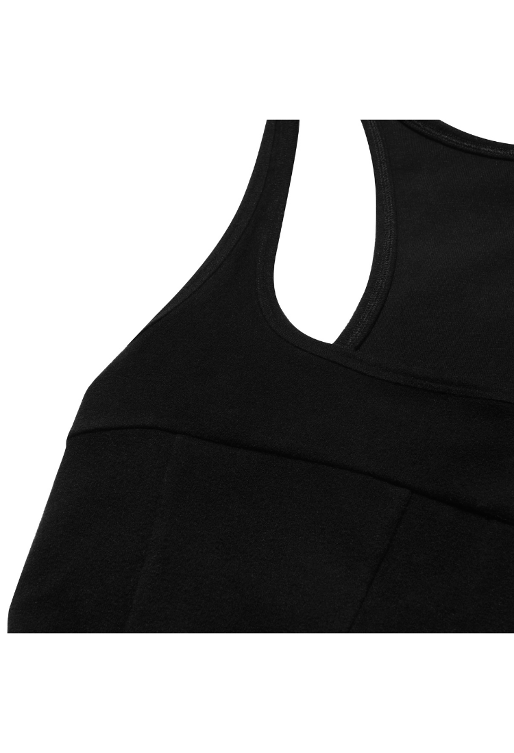 WMNS BEUTER® ZIP UP BLACK TANK TOPS