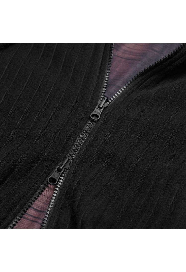 BEUTER® BLACK PANELED RIVERSIBLE HOODIE