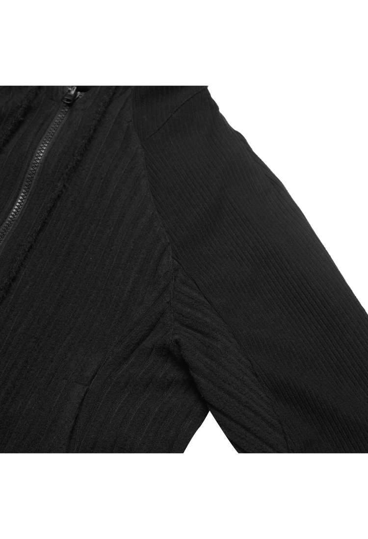 BEUTER® BLACK PANELED RIVERSIBLE HOODIE