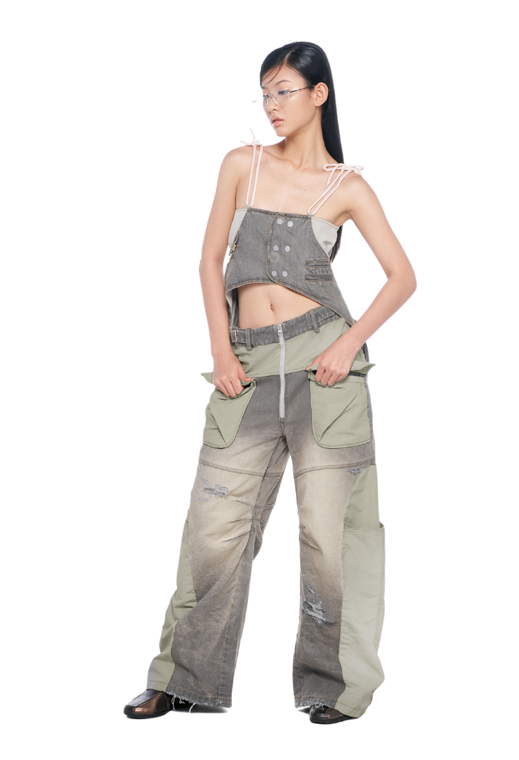 BEUTER® BURNT OLIVE BAGGY JEANS