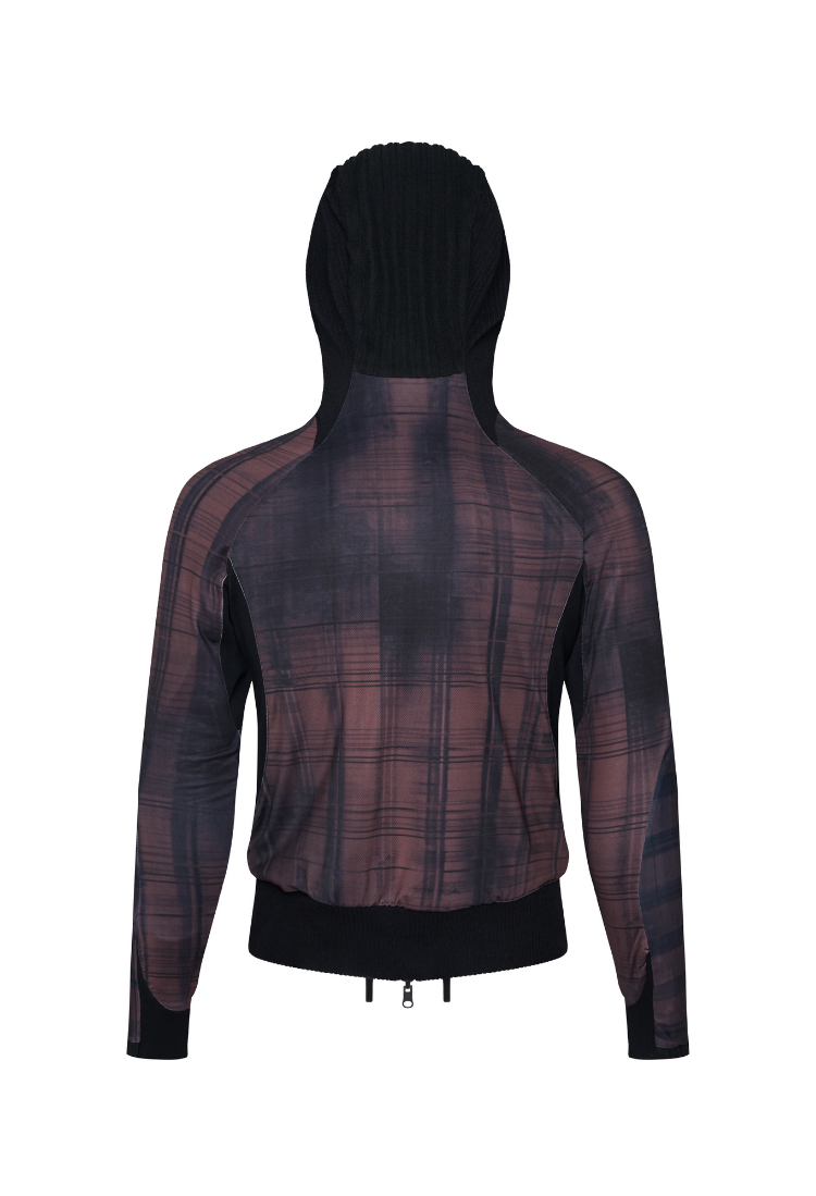 BEUTER® BLACK PANELED RIVERSIBLE HOODIE