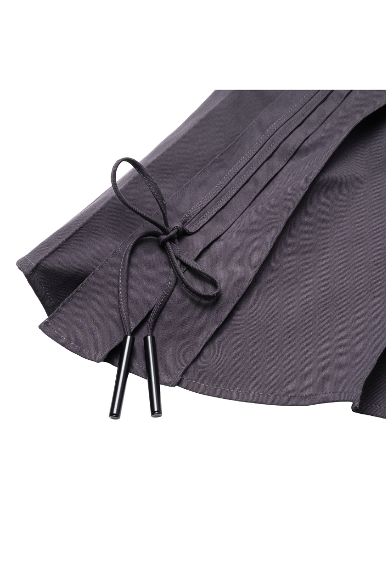 WMNS BEUTER® GREY PLEATED MIDI SKIRT