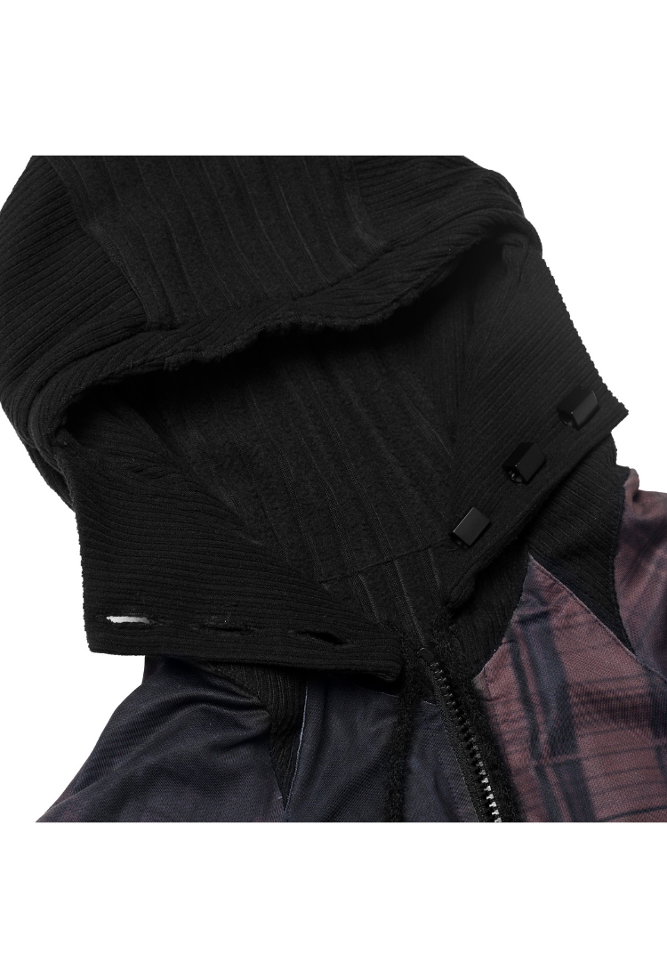 BEUTER® BLACK PANELED RIVERSIBLE HOODIE