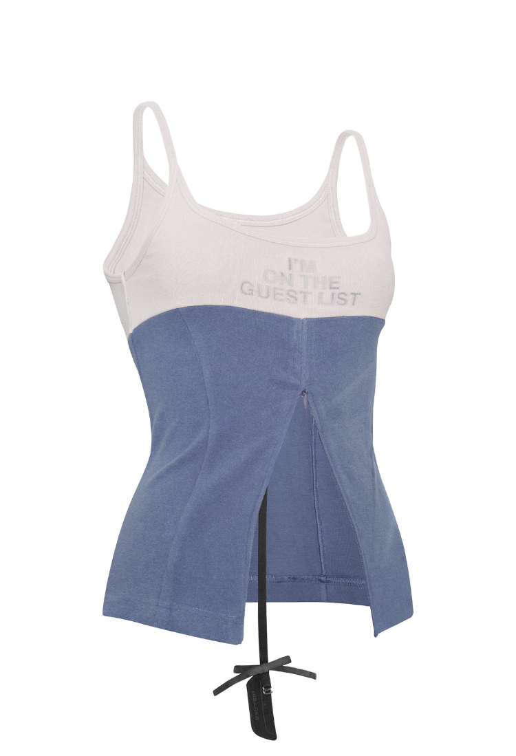 WMNS BEUTER® ZIP UP STEEL BLUE TANK TOPS