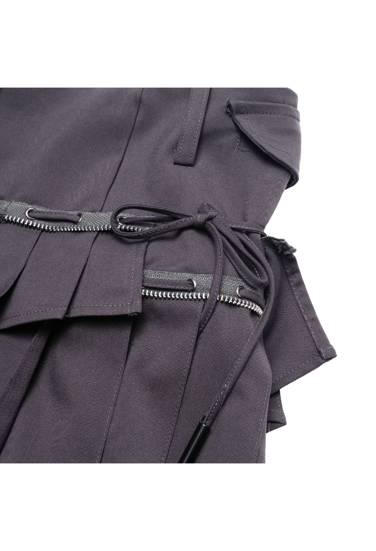 WMNS BEUTER® GREY PLEATED MIDI SKIRT