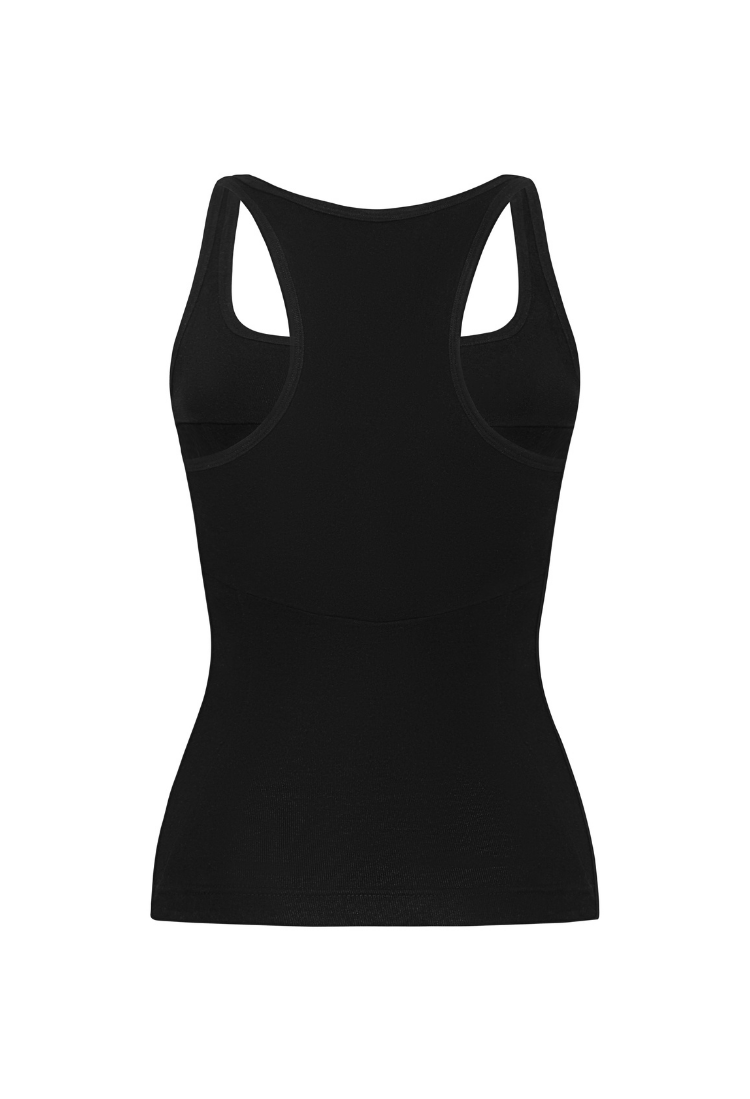 WMNS BEUTER® ZIP UP BLACK TANK TOPS