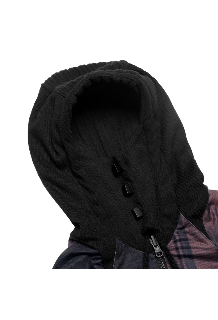 BEUTER® BLACK PANELED RIVERSIBLE HOODIE