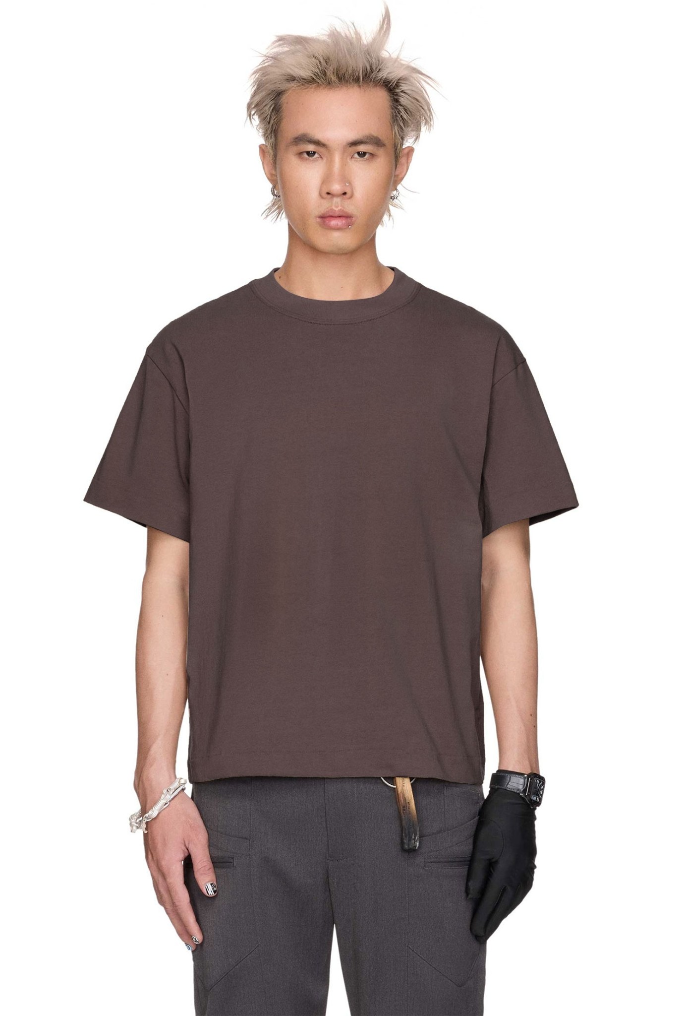 BEUTER® BLANK MOCHA BOXY T-SHIRT