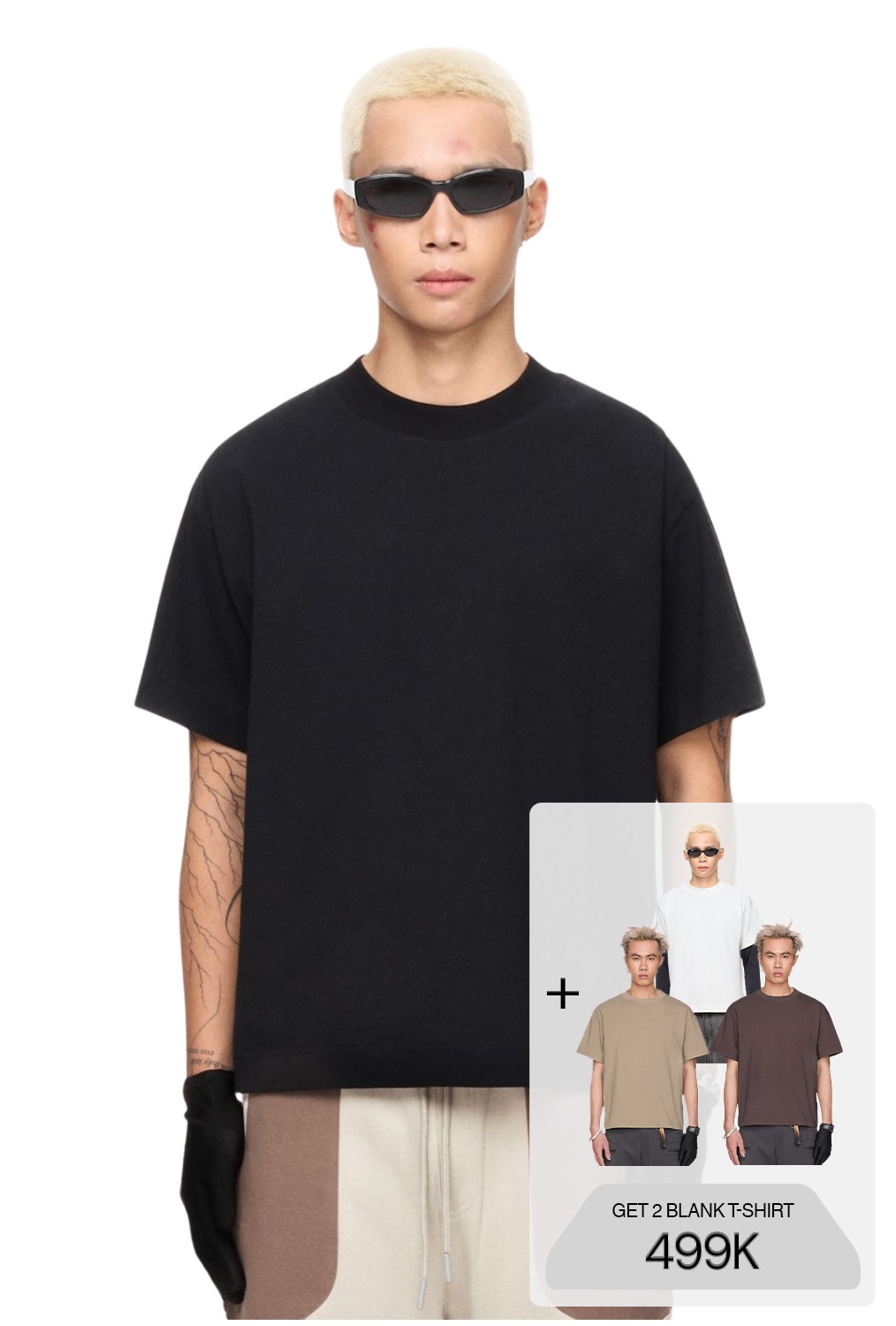 BEUTER® BLANK BLACK BOXY T-SHIRT