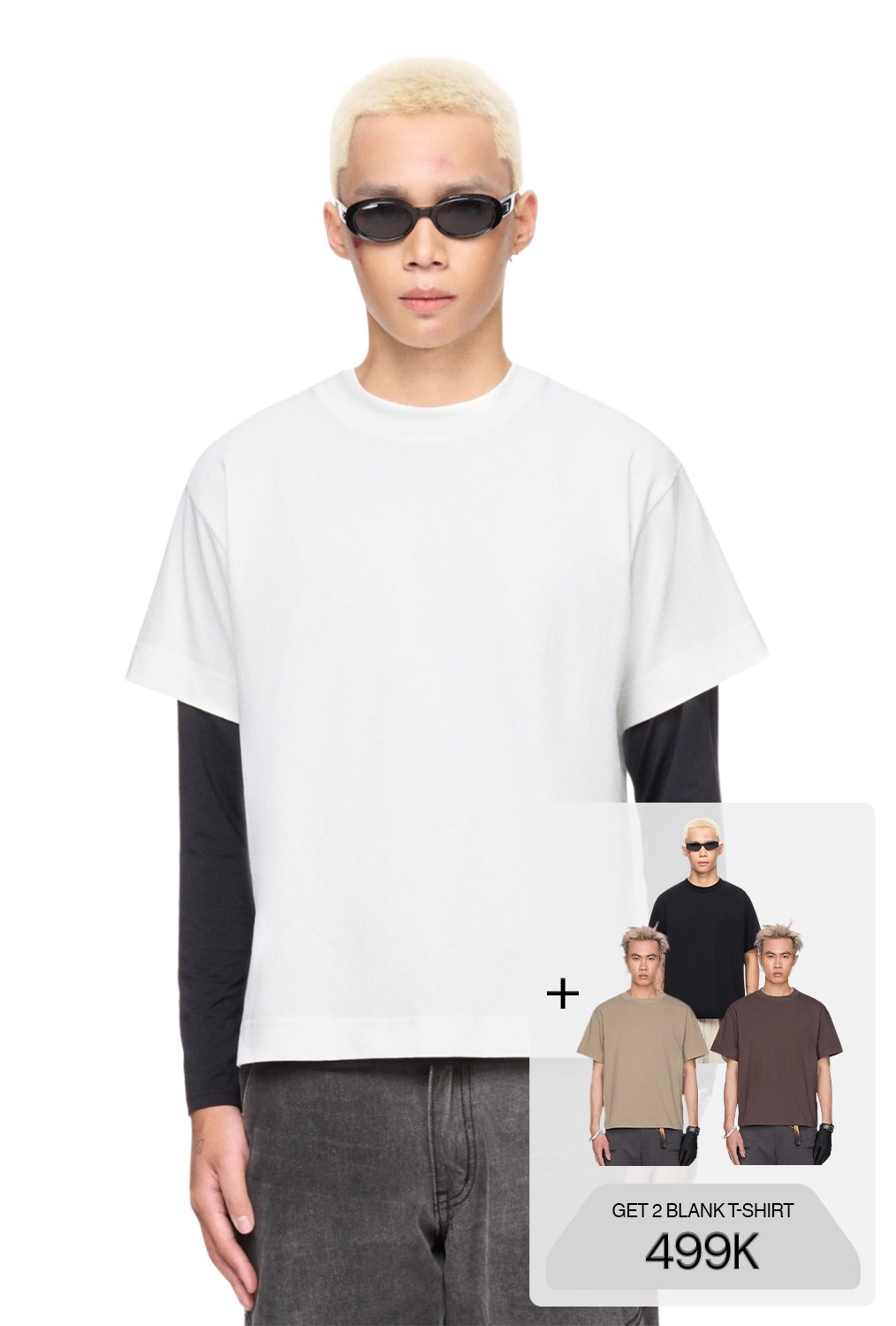 BEUTER® BLANK WHITE BOXY T-SHIRT