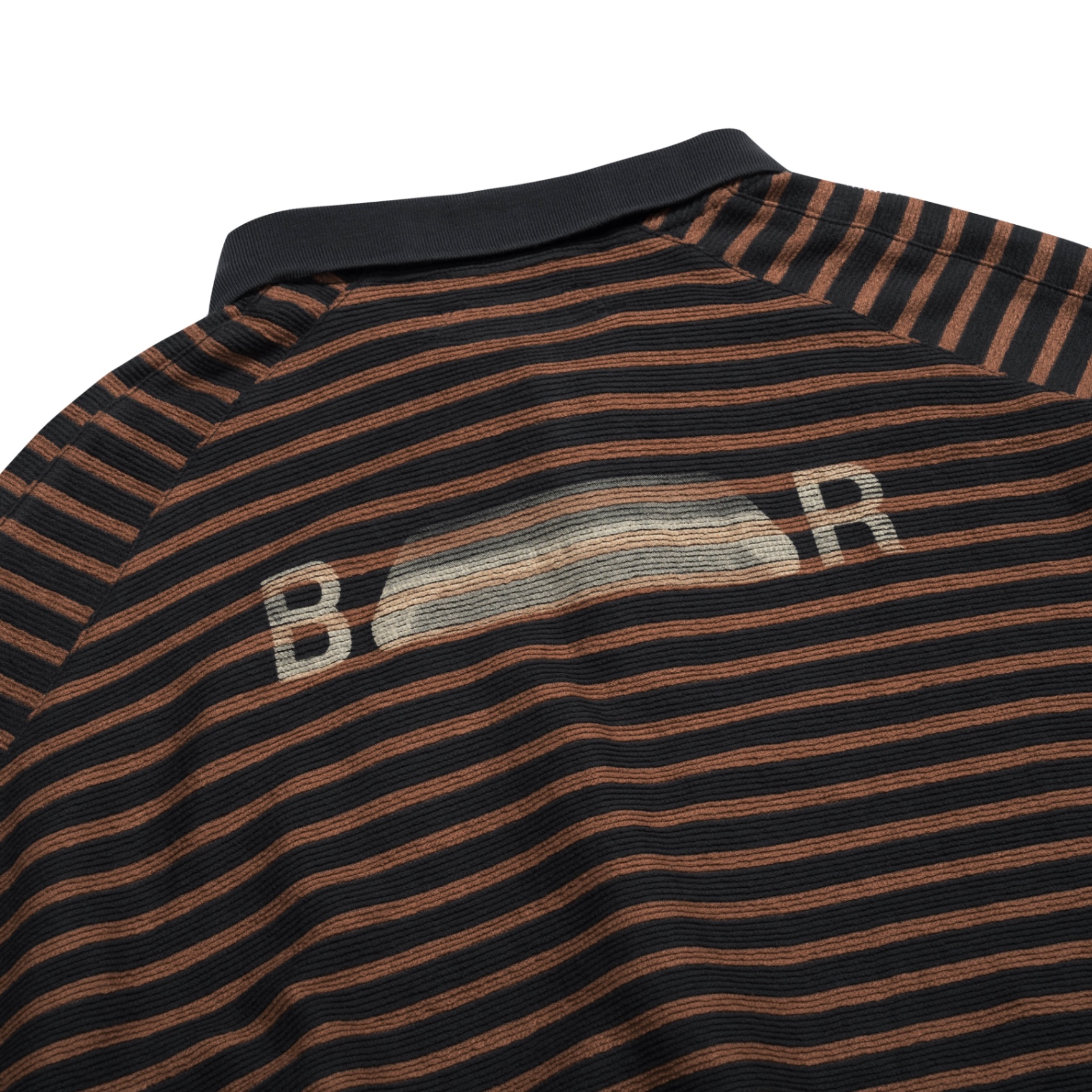 BEUTER DISTRACTIONS BLACK STRIPED POLO SHIRT