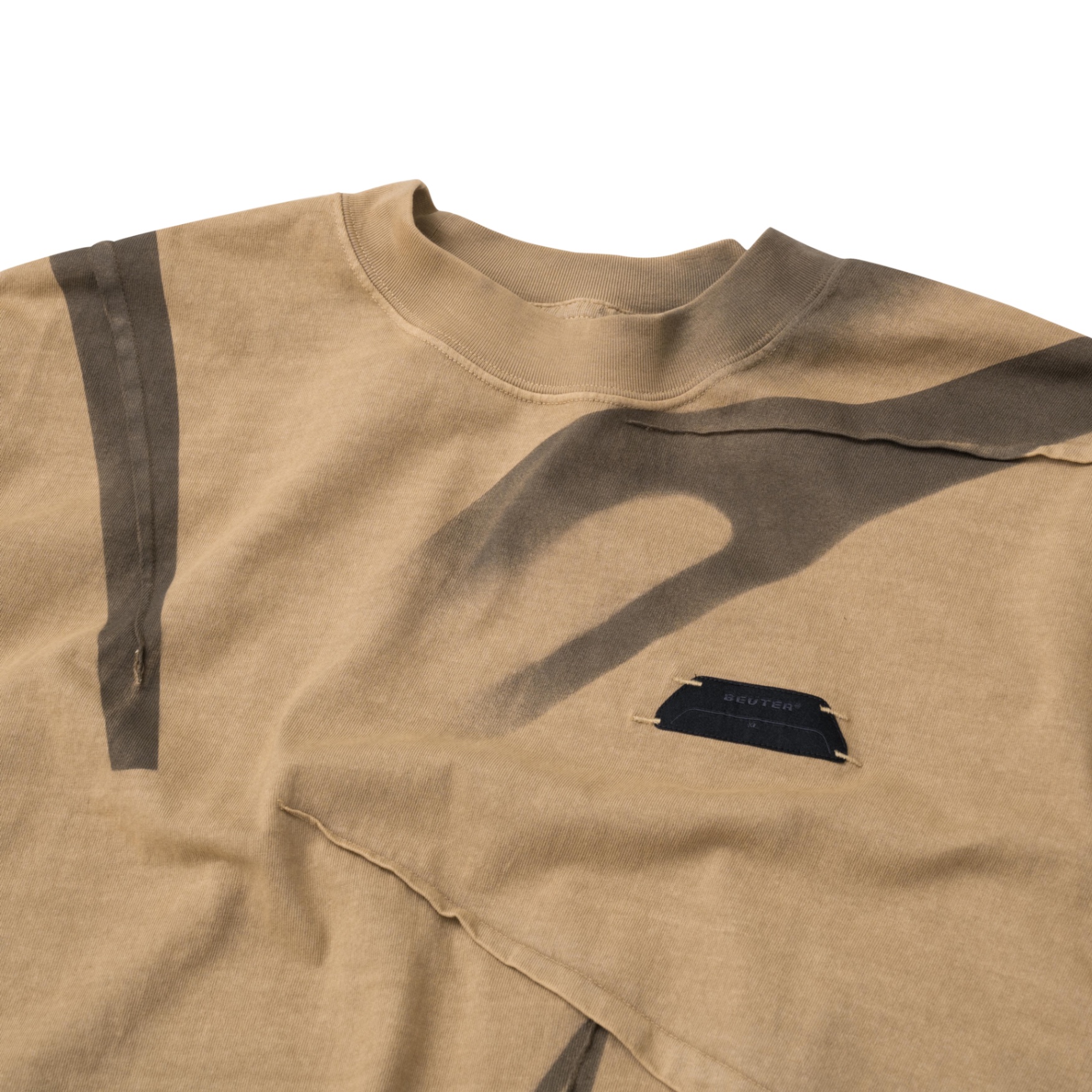 BEUTER® LIGHT BROWN WRINKLED T-SHIRT