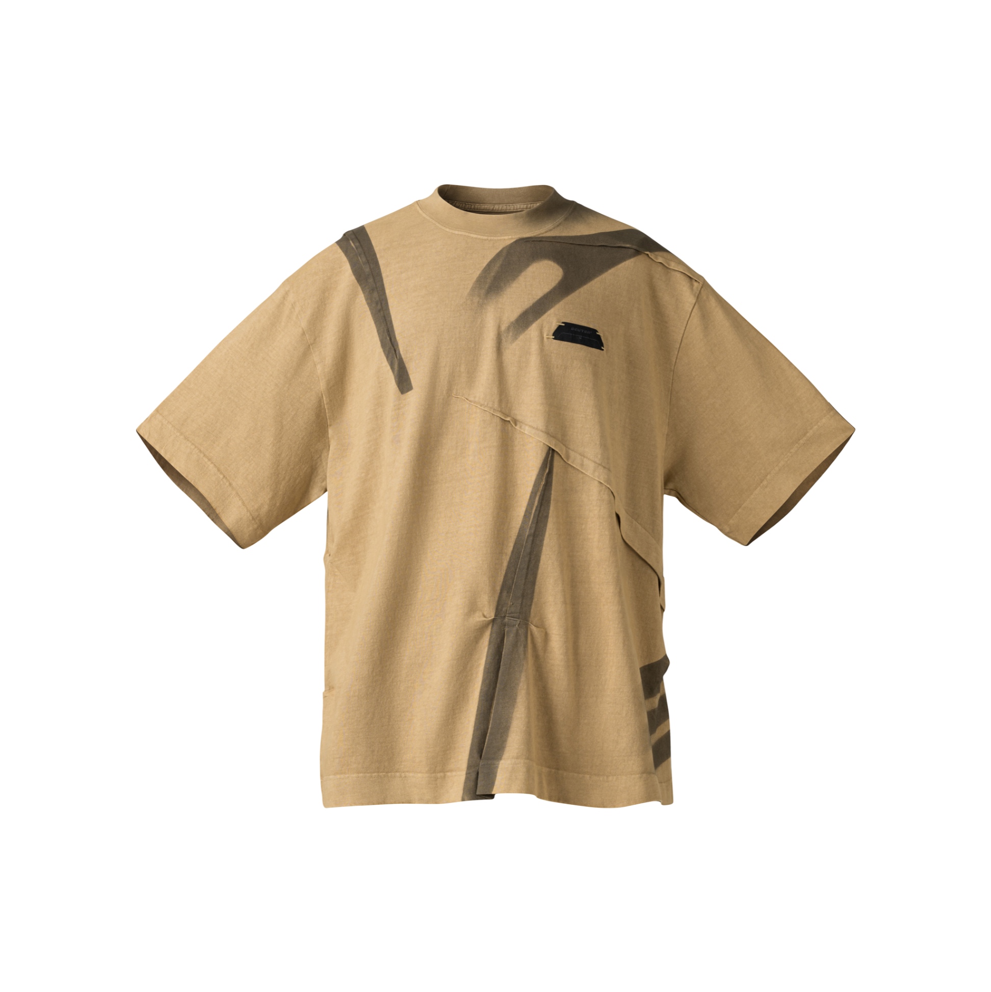 BEUTER® LIGHT BROWN WRINKLED T-SHIRT