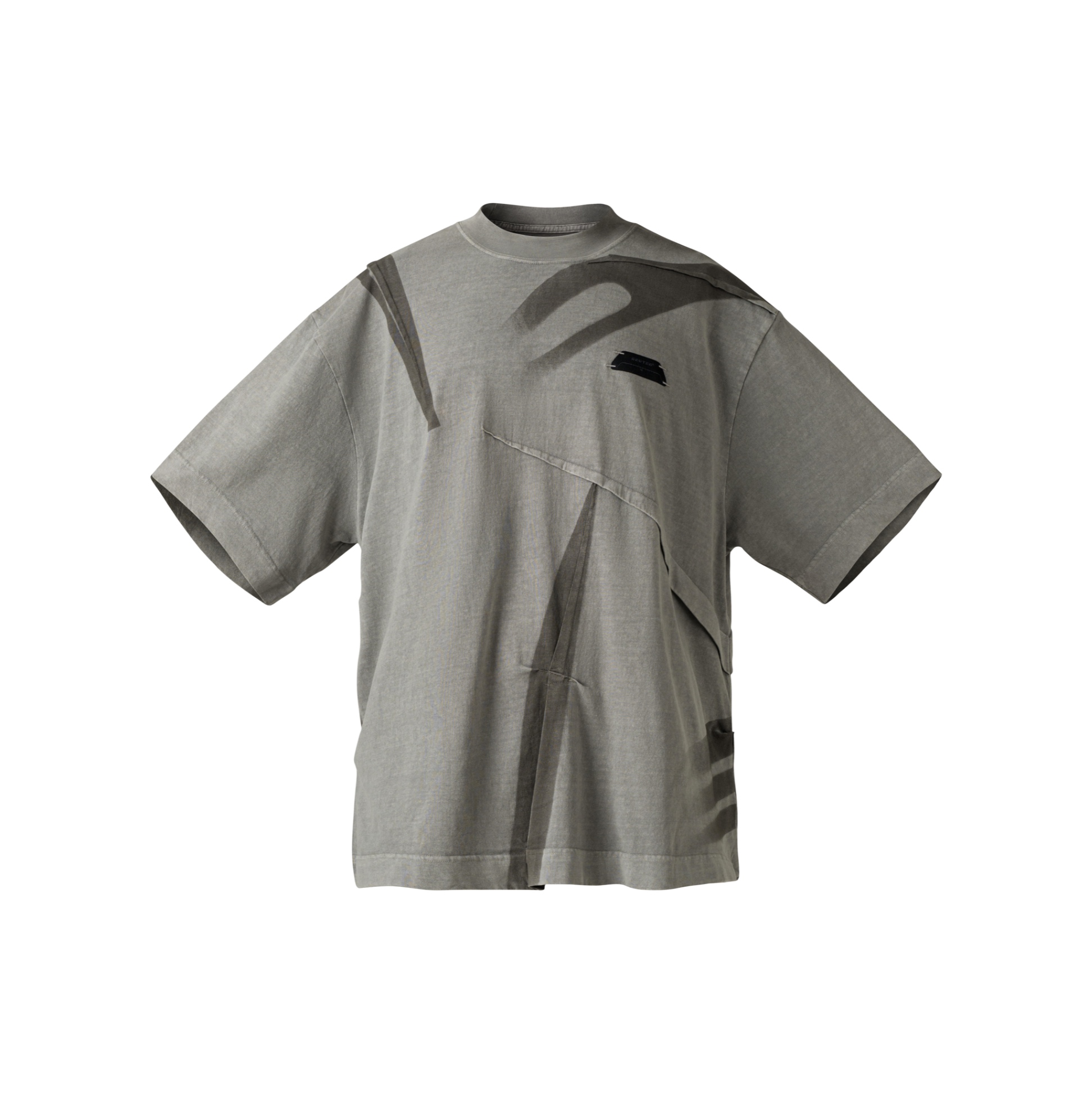 BEUTER® GREY SILVER WRINKLED T-SHIRT