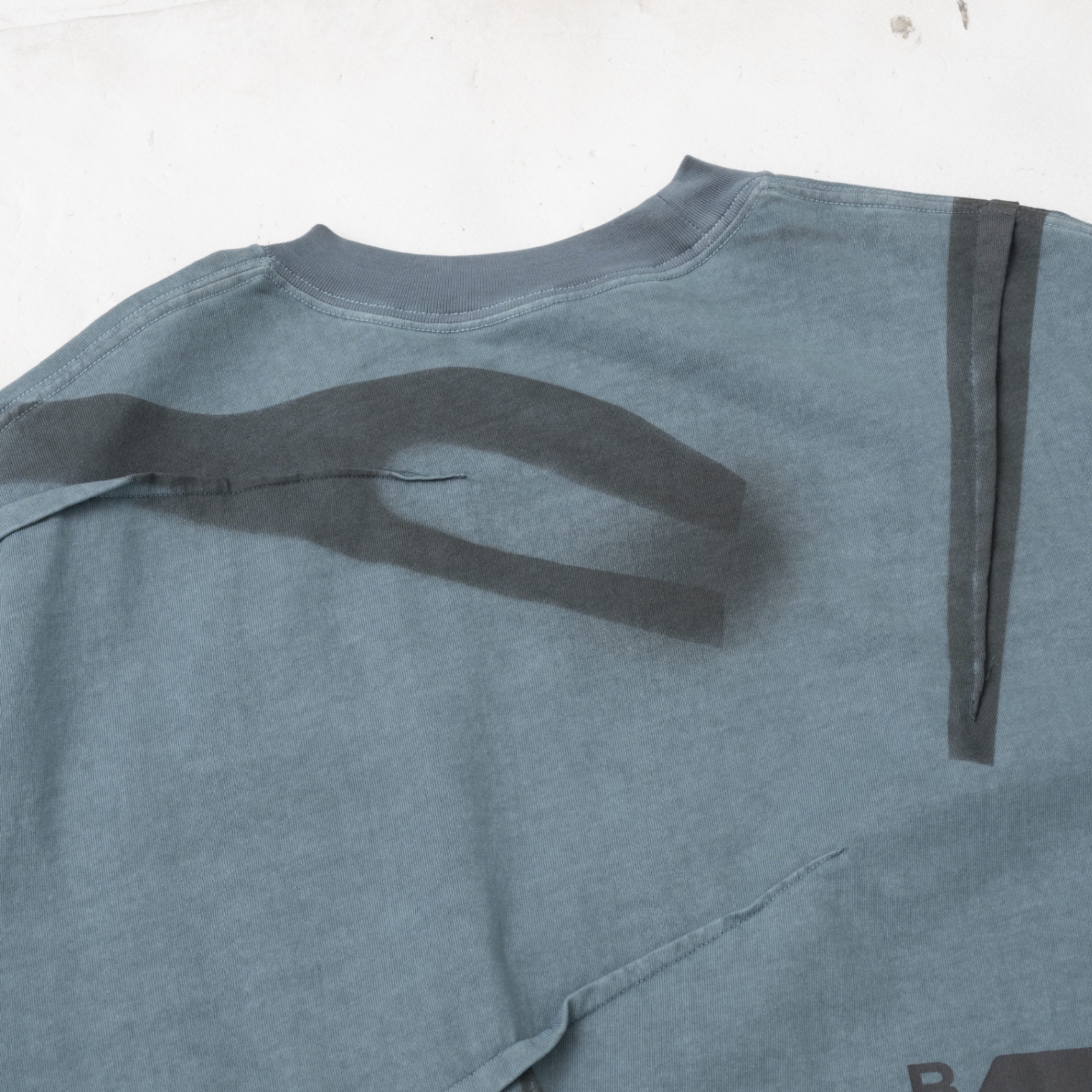 BEUTER® GREY STONE WRINKLED T-SHIRT