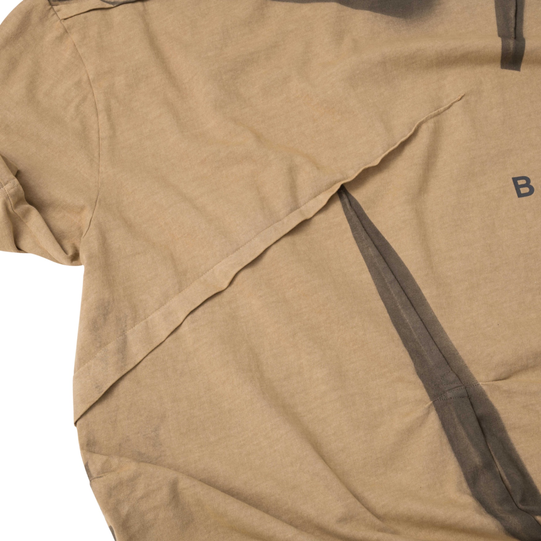 BEUTER® LIGHT BROWN WRINKLED T-SHIRT