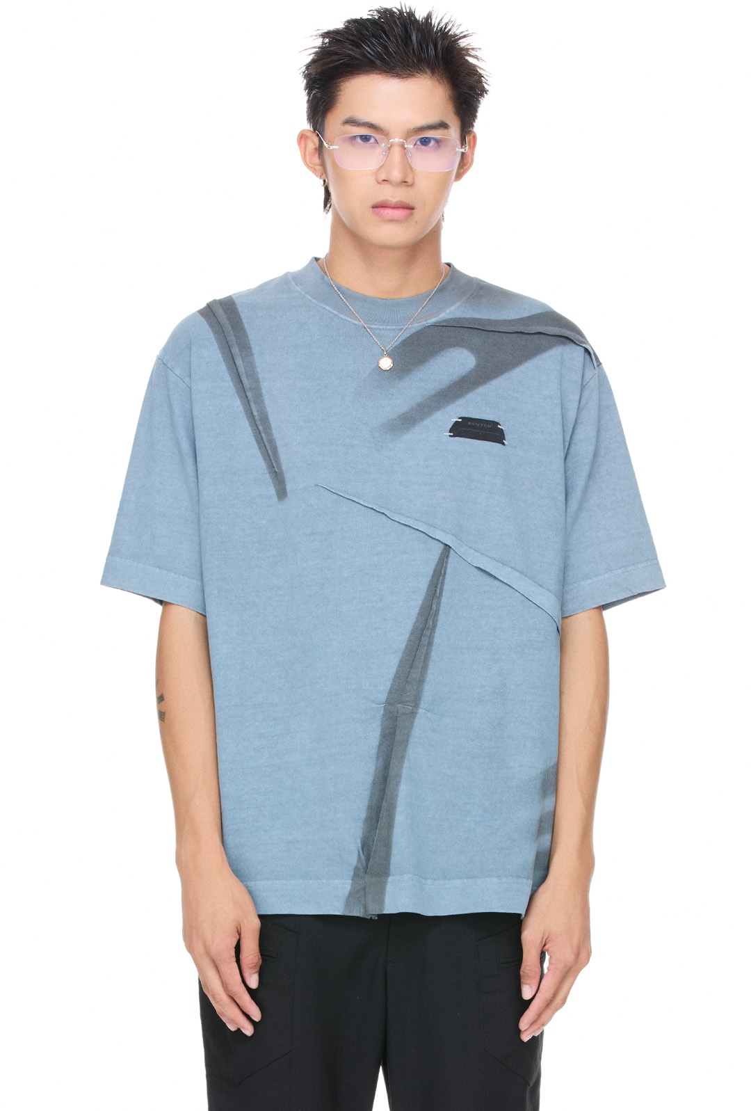 BEUTER® GREY STONE WRINKLED T-SHIRT