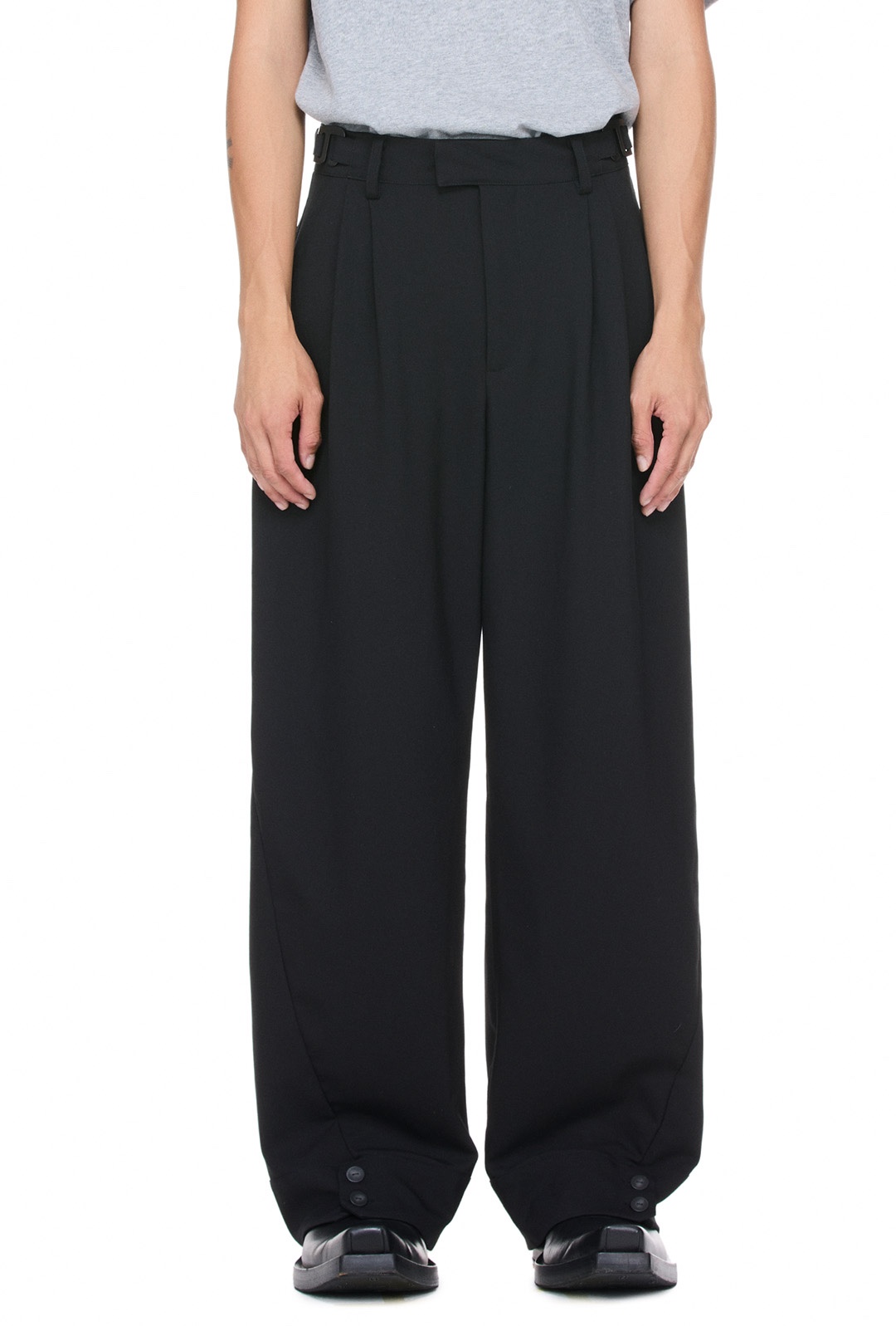 BEUTER® BLACK WIDE LEG TROUSERS