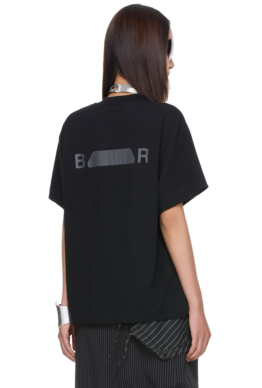 BEUTER® FL@SH PRINTED BLACK BOXY T-SHIRT