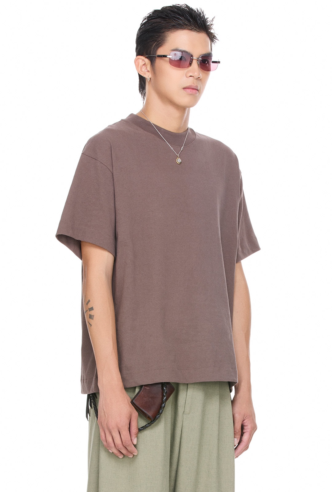 BEUTER® BLANK MOCHA BOXY T-SHIRT