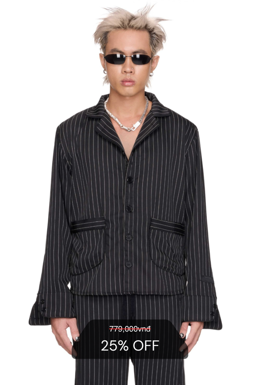 BEUTER® BLACK STRIPES BOXY PYJAMA SHIRT