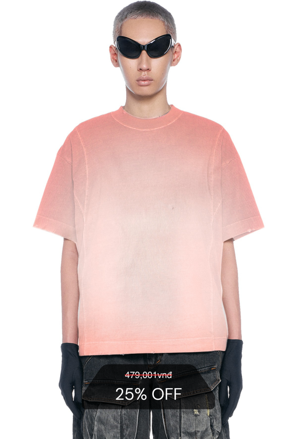 BEUTER® SILVER PINK WASHED BOXY T-SHIRT