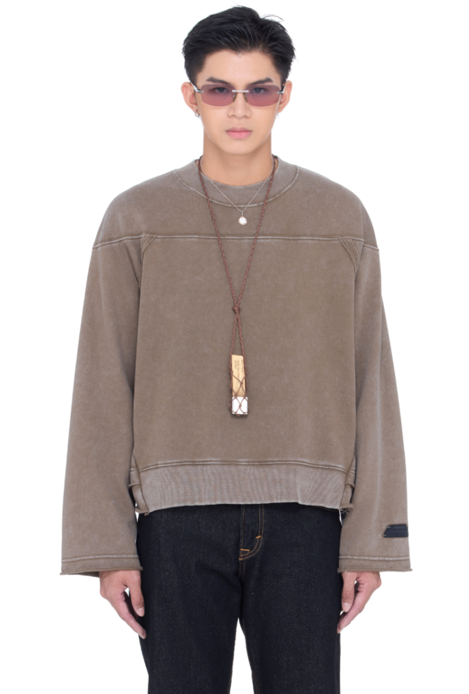 BEUTER® MOSS CREWNECK SWEATER - MOSSY GREEN