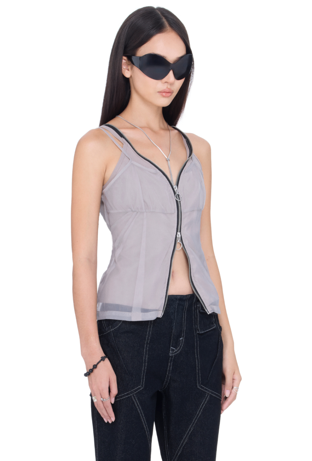 BEUTER® WMNS MIST GREY DOUBLE LAYER TANK TOP