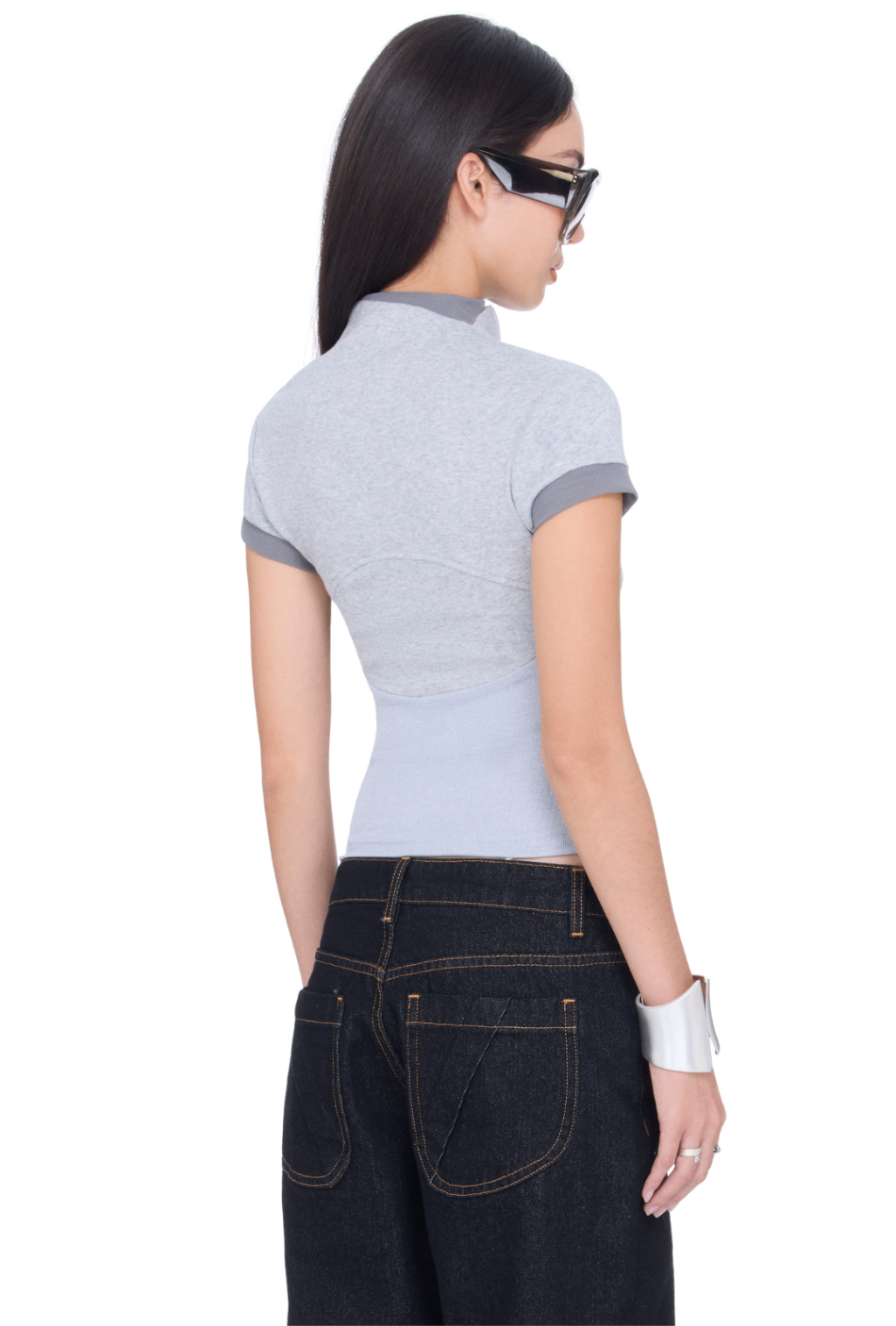 BEUTER® WMNS GREY HALF ZIP TOP
